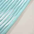Aqua Chevron Rope Cotton Floor Mat 85x62cm
