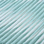 Aqua Chevron Rope Cotton Floor Mat 85x62cm