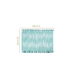 Aqua Chevron Rope Cotton Floor Mat 85x62cm