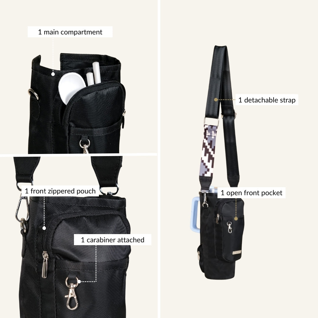 Aqua Cradle Water Bottle Holder Black