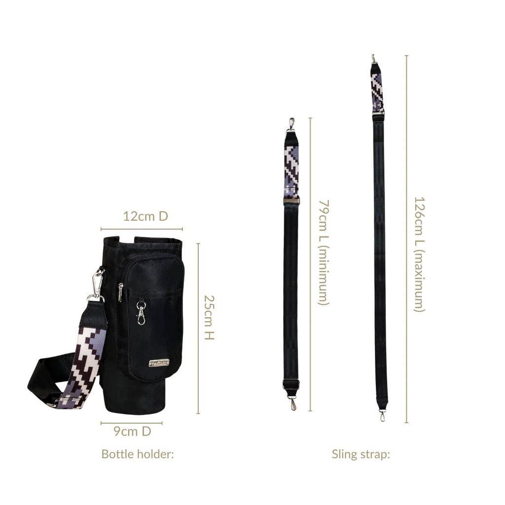 Aqua Cradle Water Bottle Holder Black