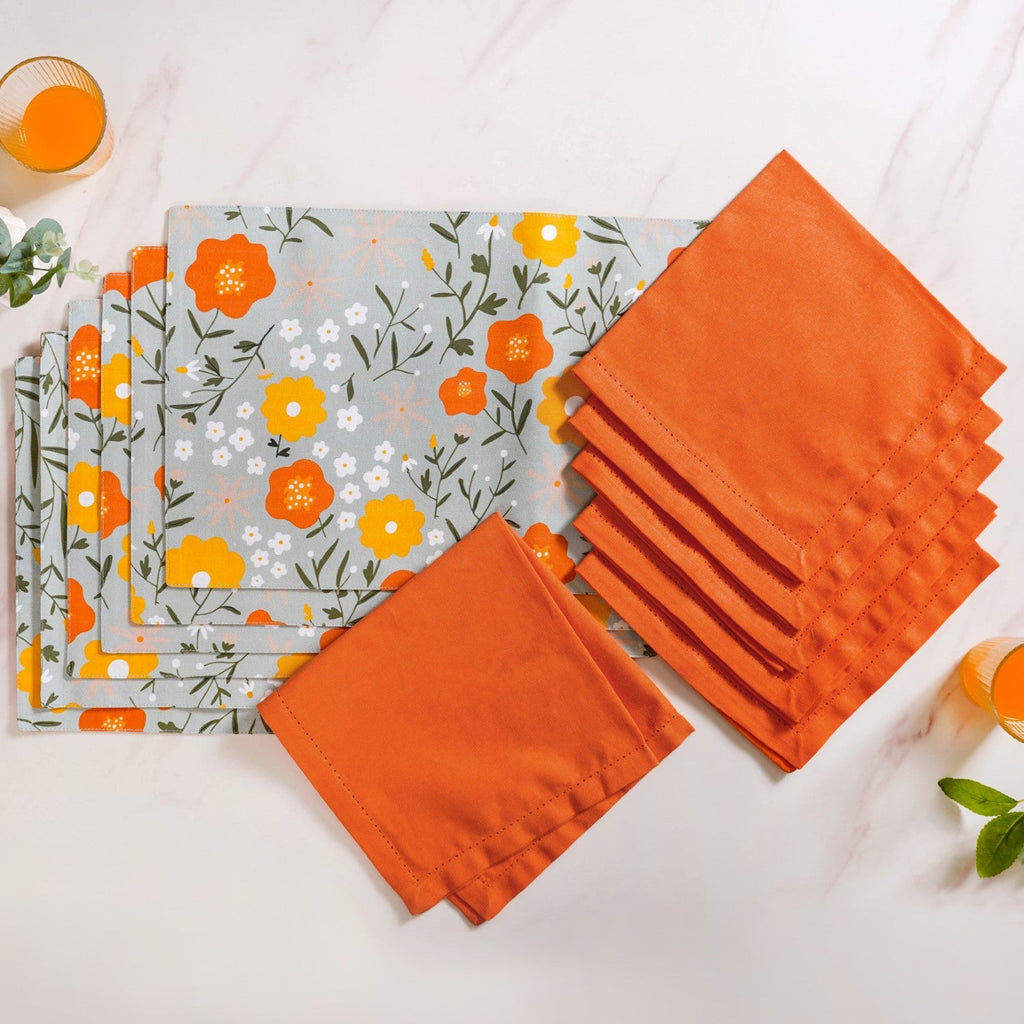 Arancia Table Mats And Matching Napkins Set Of 12