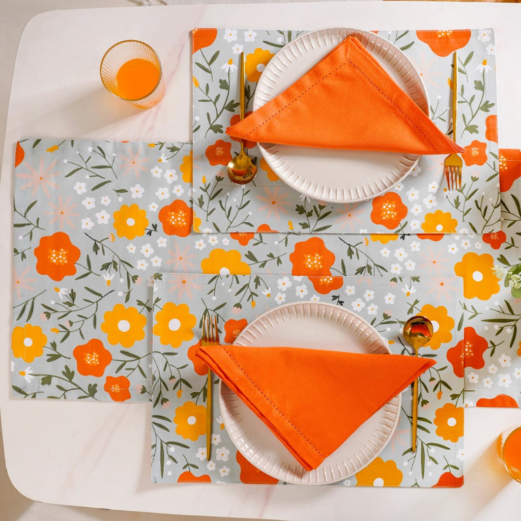 Arancia Table Place Mat Runner And Napkin Set