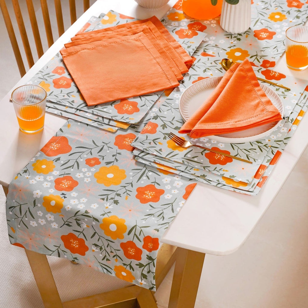 Arancia Table Place Mat Runner And Napkin Set
