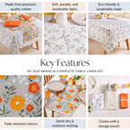 Arancia Complete Table Linen Set With Mats Napkins Runners And Table Cloth