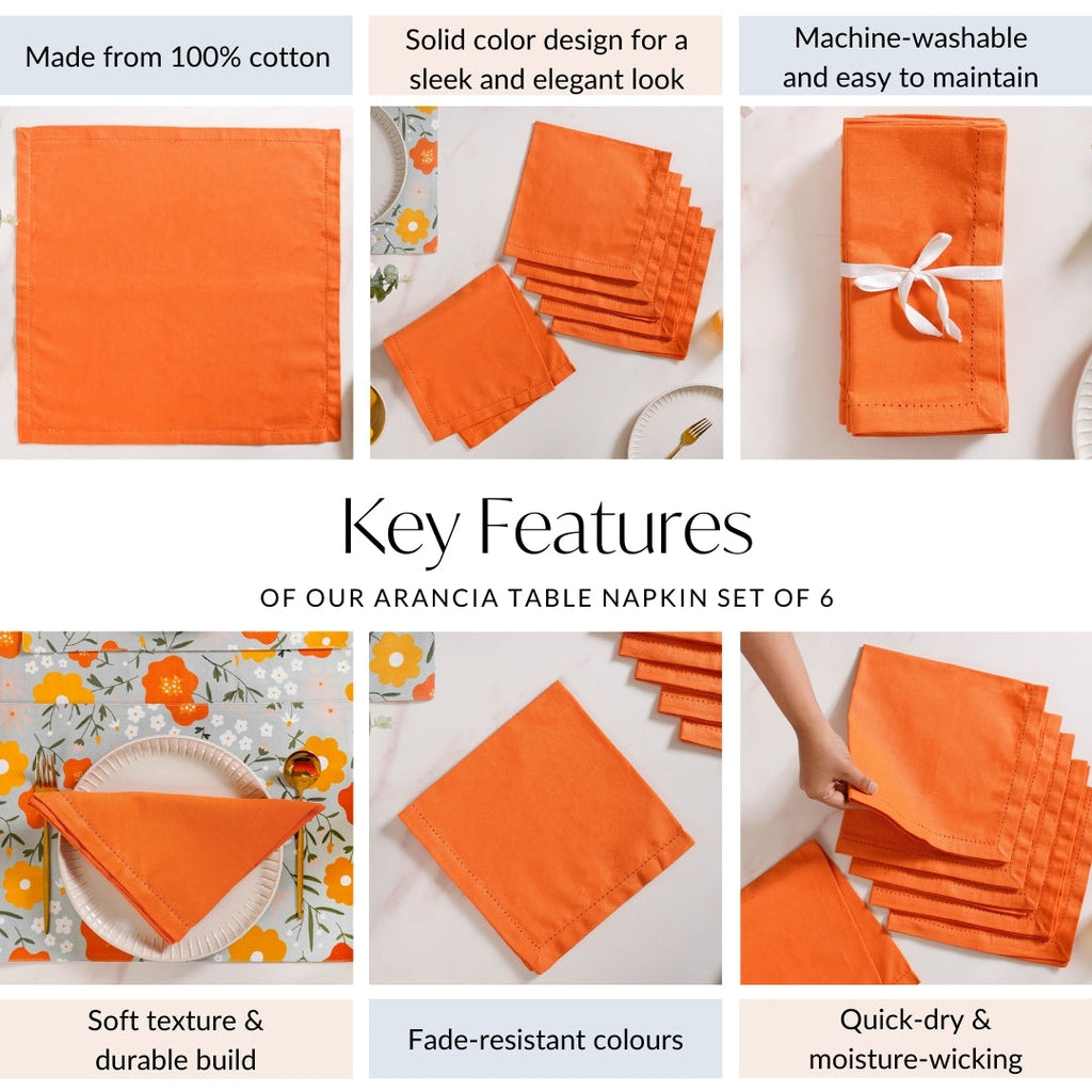 Arancia Table Napkin Set Of 6