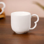 Art Deco Style Ceramic Tea Set With Wooden Serving Tray