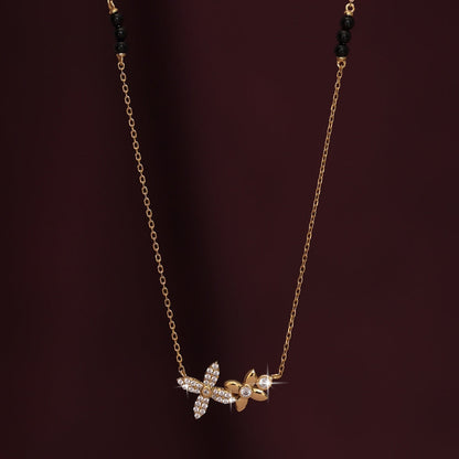 Manasvini Diamond Mangalsutra | BIS Hallmarked | 18k Gold Vermeil