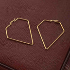 Diamond Shape Hoops