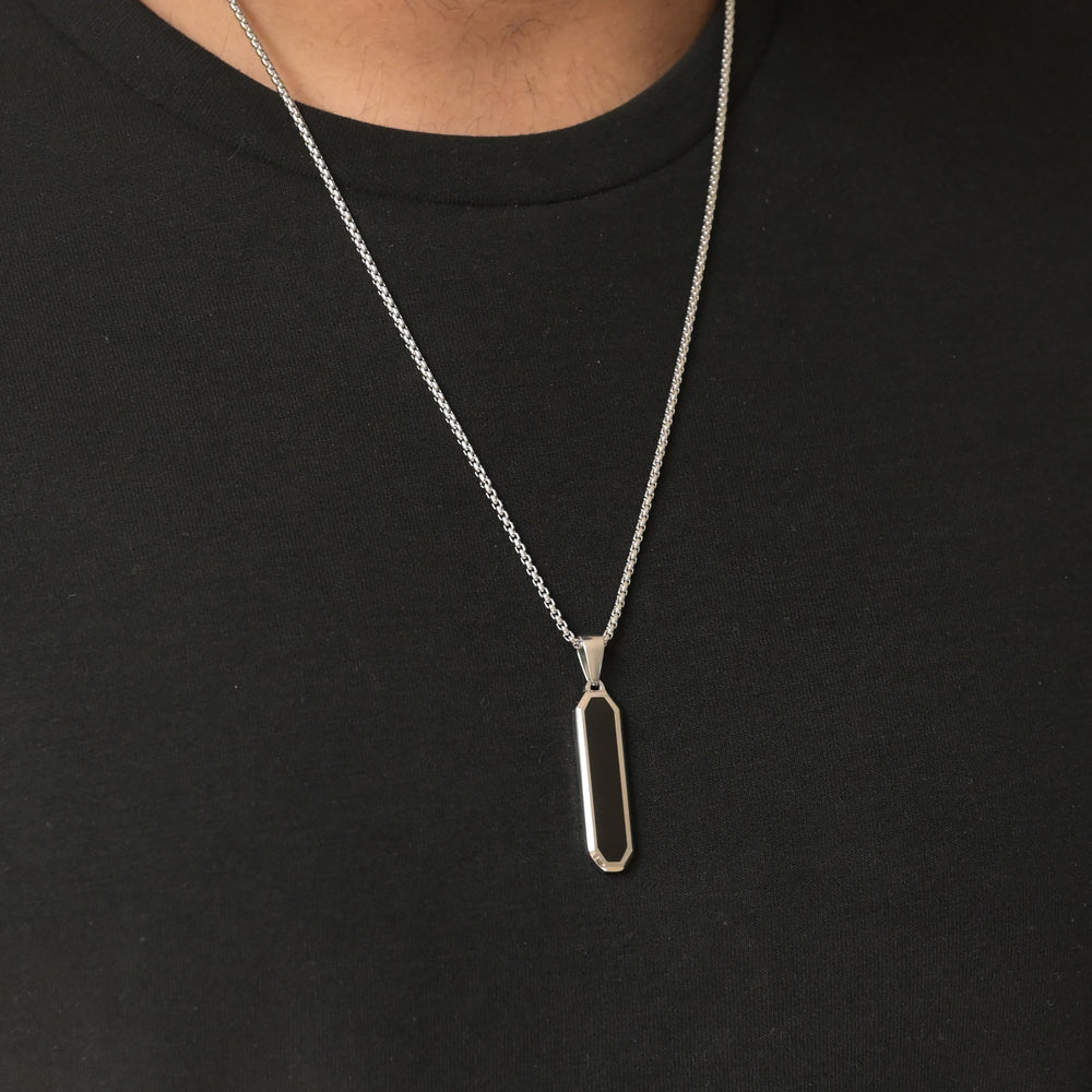Midnight Prism Necklace- Silver