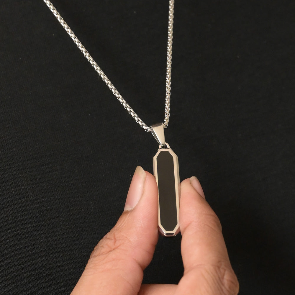Midnight Prism Necklace- Silver