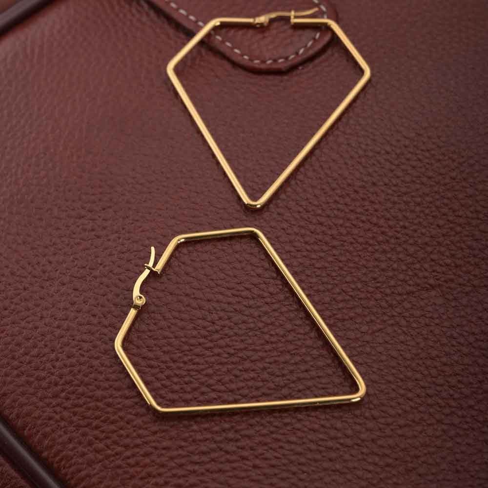 Diamond Shape Hoops