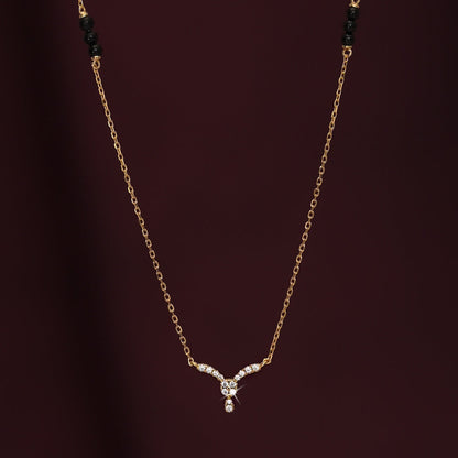 Kanike Diamond Mangalsutra   | BIS Hallmarked | 18k Gold Vermeil