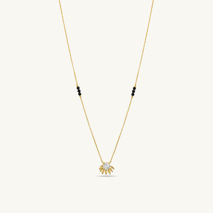 Elegant Sunflower Mangalsutra | 18k Gold Vermeil
