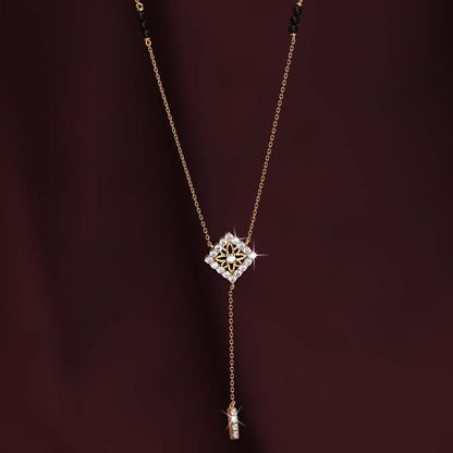 Anika Diamond Mangalsutra | BIS Hallmarked | 18k Gold Vermeil