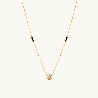 Lakshmi Diamond Mangalsutra | BIS Hallmarked | 18k Gold Vermeil