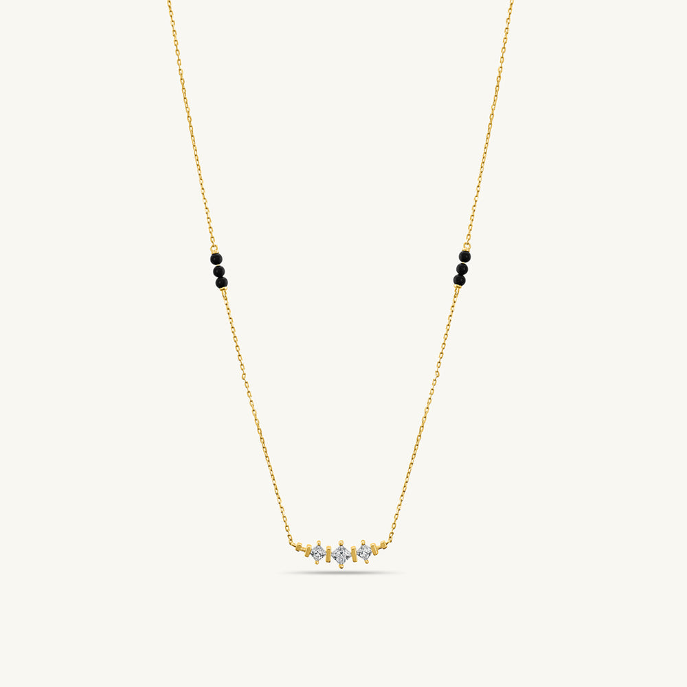 Dazzling Diamond Mangalsuta | 18k Gold Vermeil
