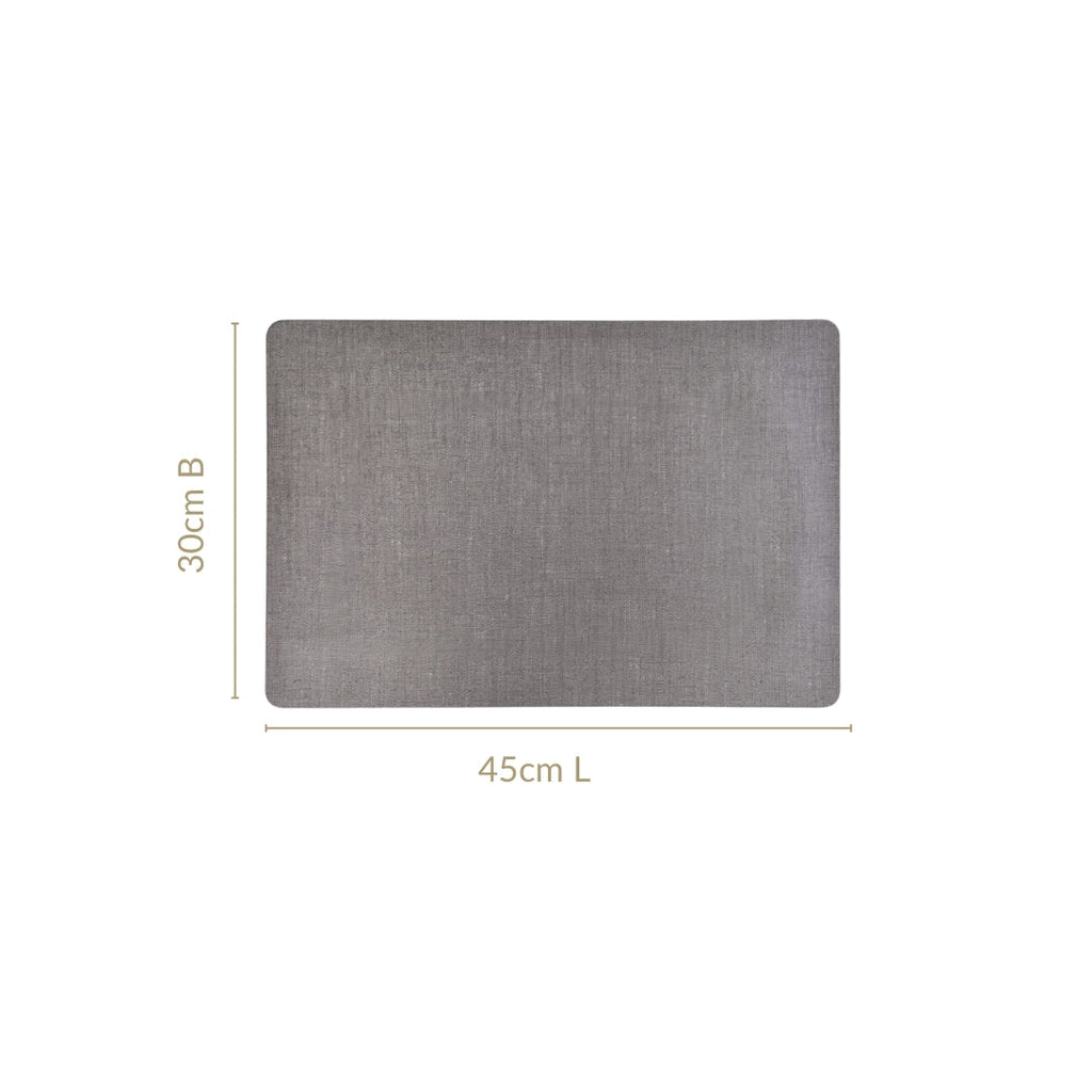 Rectangle Ash Grey Table Mat Set Of 6