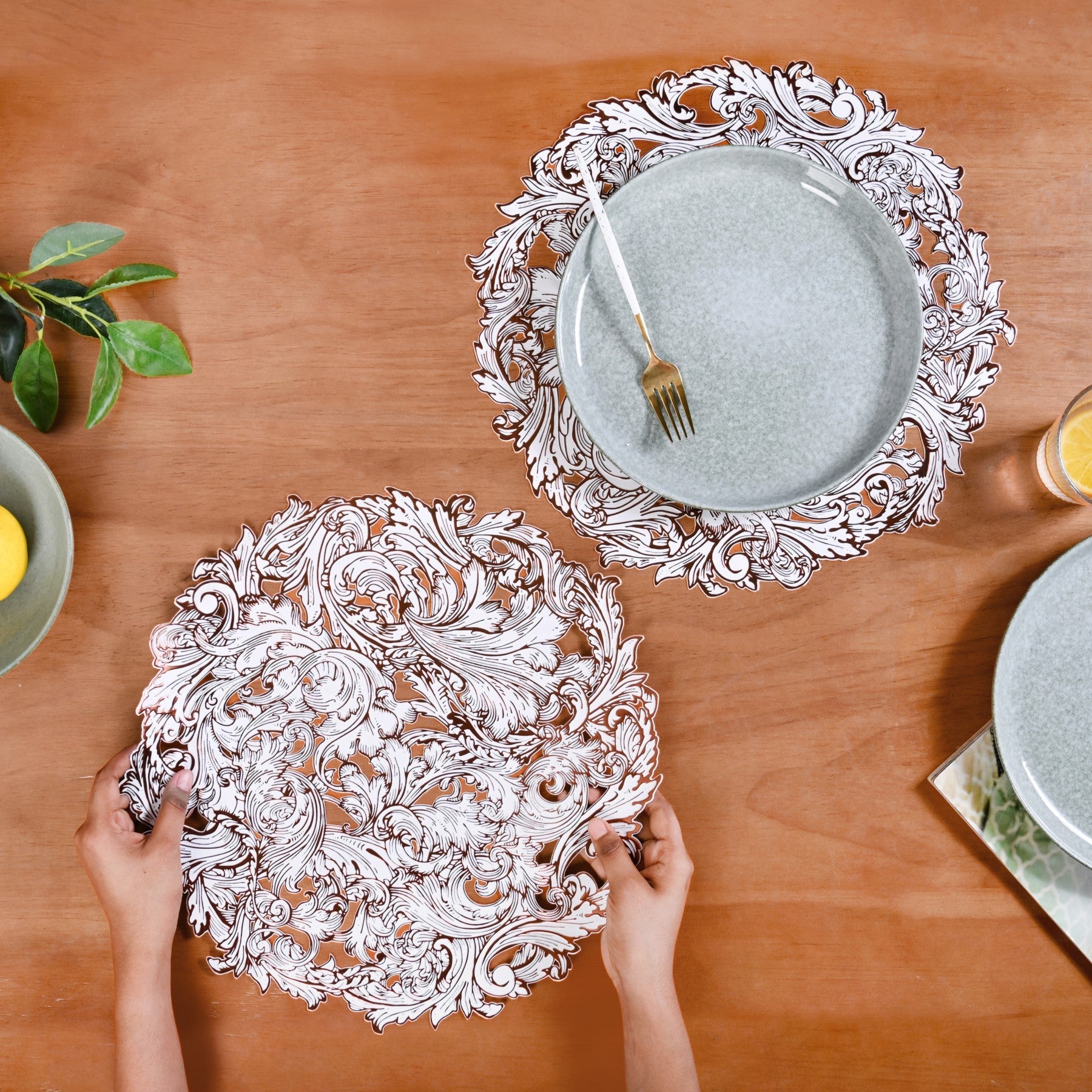 Auburn Luxe Round Tablemat Set Of 6