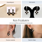 Aurora Bloom Black Danglers