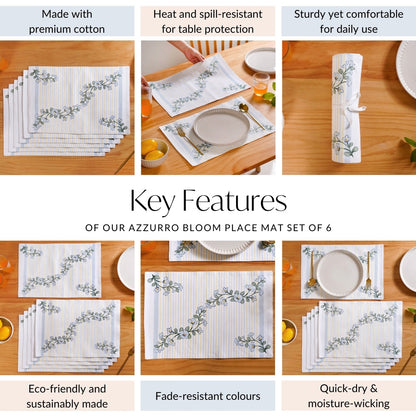 Azzurro Place Mat Set Of 6