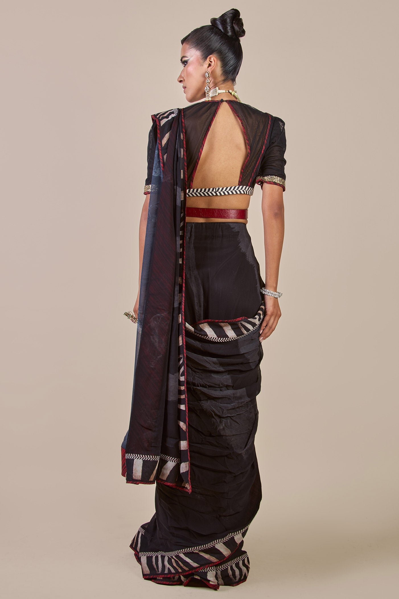 Zebra Print Saree Set | CHHĒ