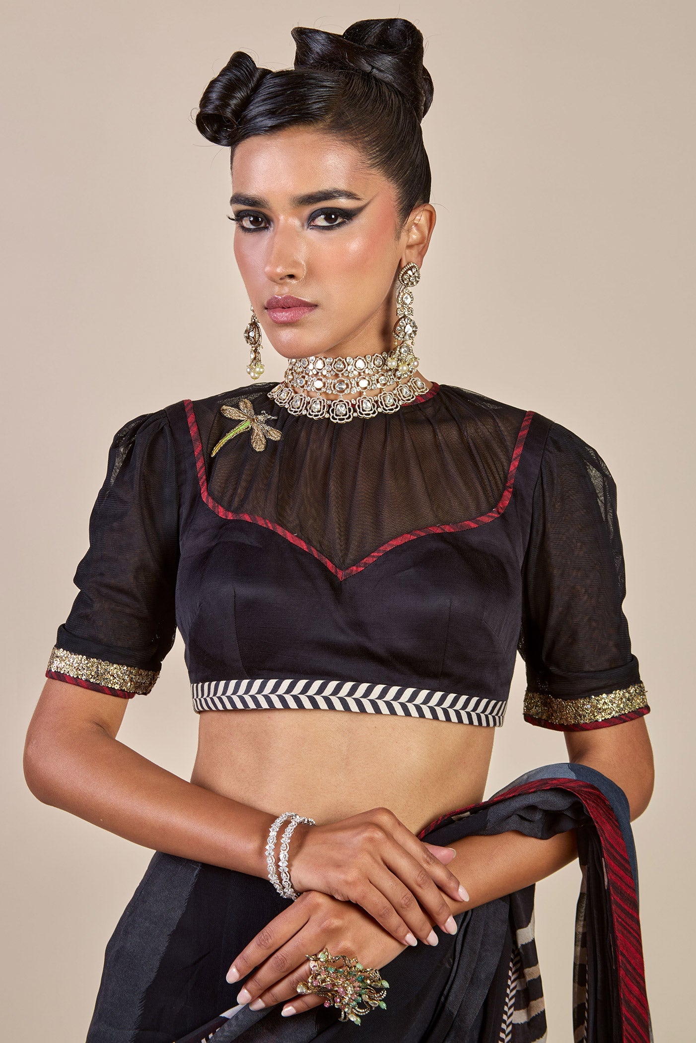 Zebra Print Saree Set | CHHĒ