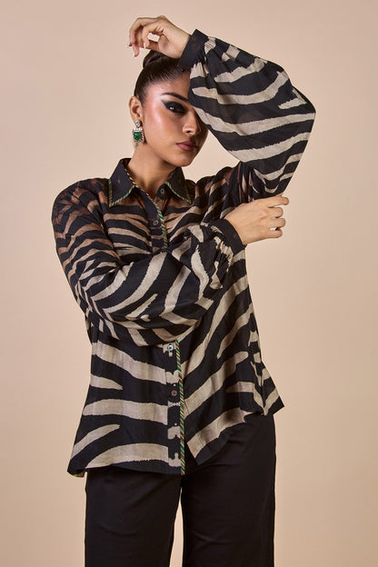 Zebra Print Long Top | CHHĒ
