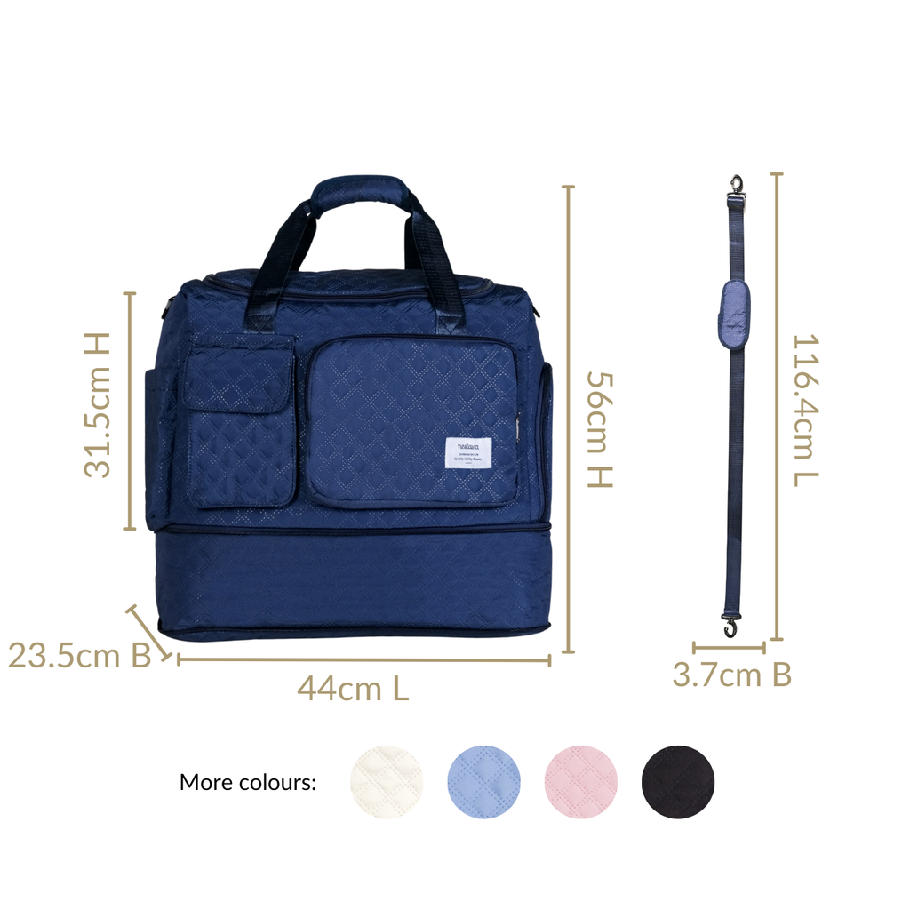 Dova Expandable Duffle Bag Dark Blue