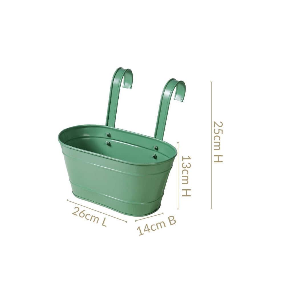 Decorative Hanging Planter Sage Green Set Of 2