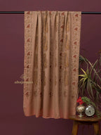 Classic Cashmina Shawl with Jaal Pattern in Beige