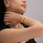 Dual-Tone Paperclip Link Bracelet