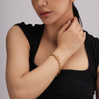 Classic Golden Heart Toggle Bracelet