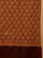 Classic Handloom Pashmina Shawl Jama Embroidery in Brown