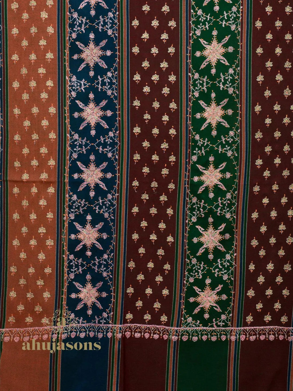 Classic Cashmina Shawl with Jaal Pattern in Multi