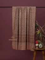 Elegant Cashmina Shawl with Jaal Pattern in Beige
