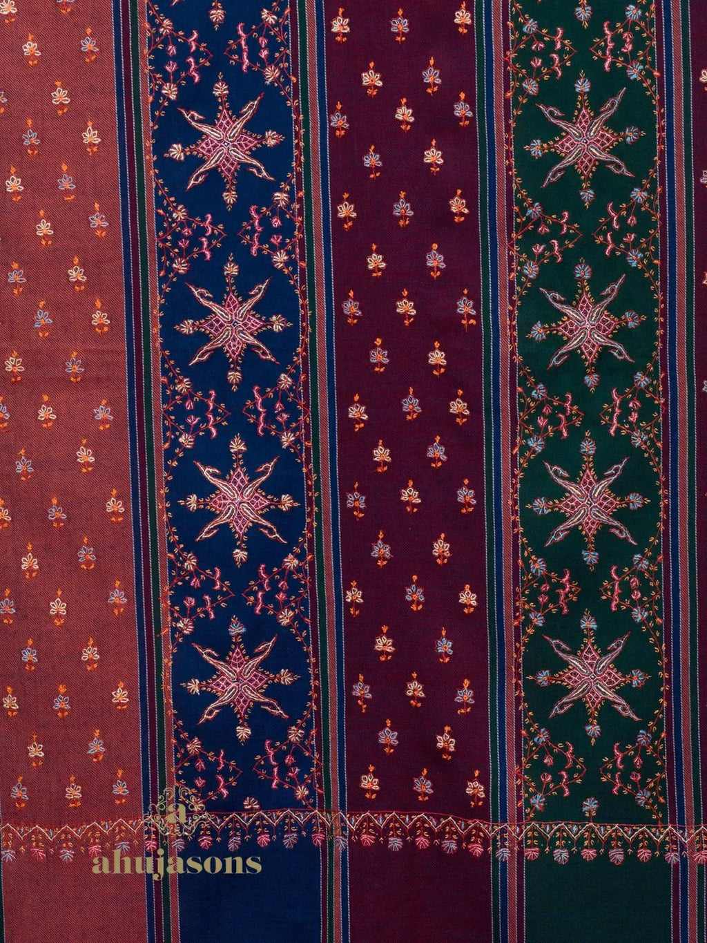 Elegant Cashmina Shawl with Jaal Pattern in Multi