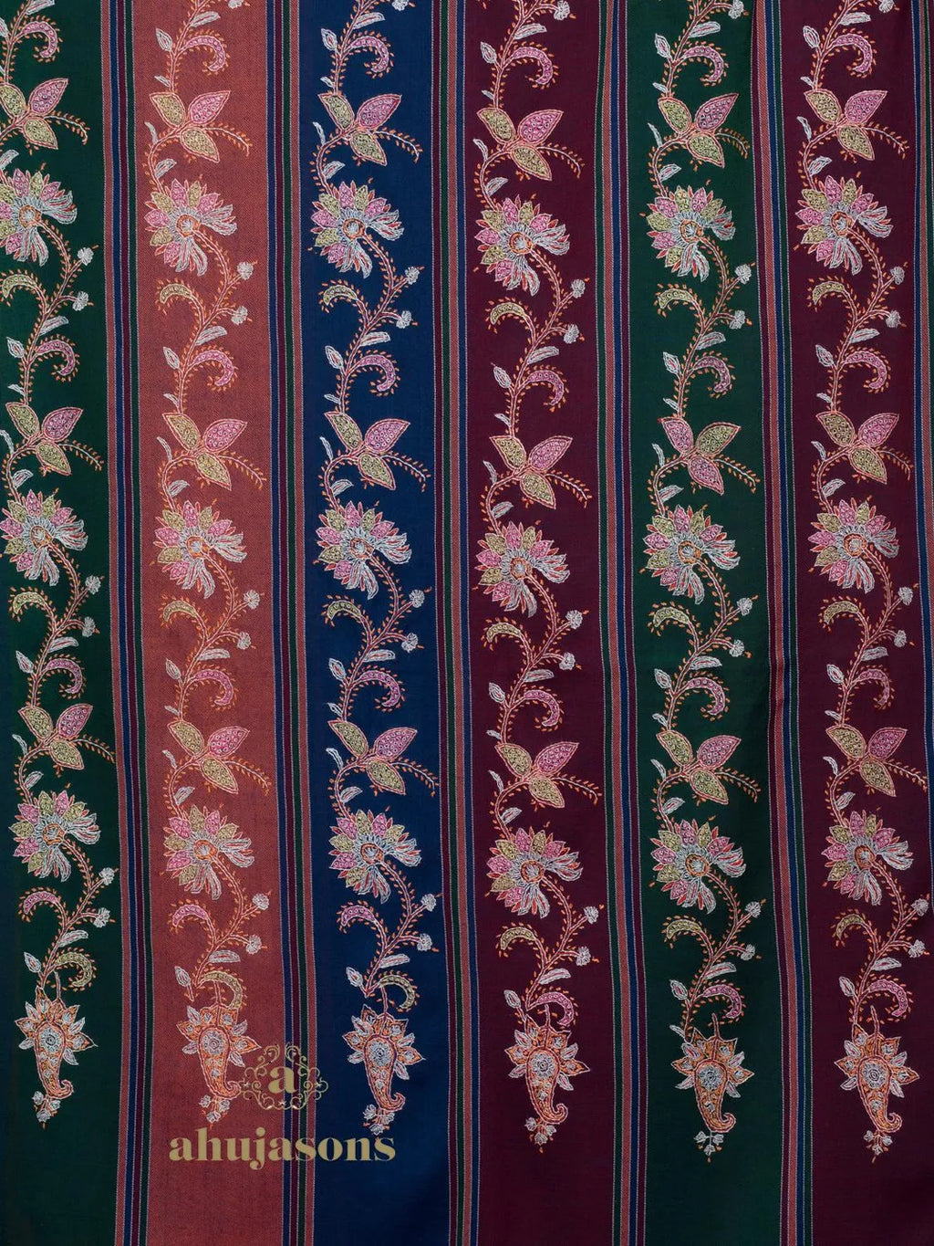 Classic Cashmina Shawl with Jaal Pattern in Multi