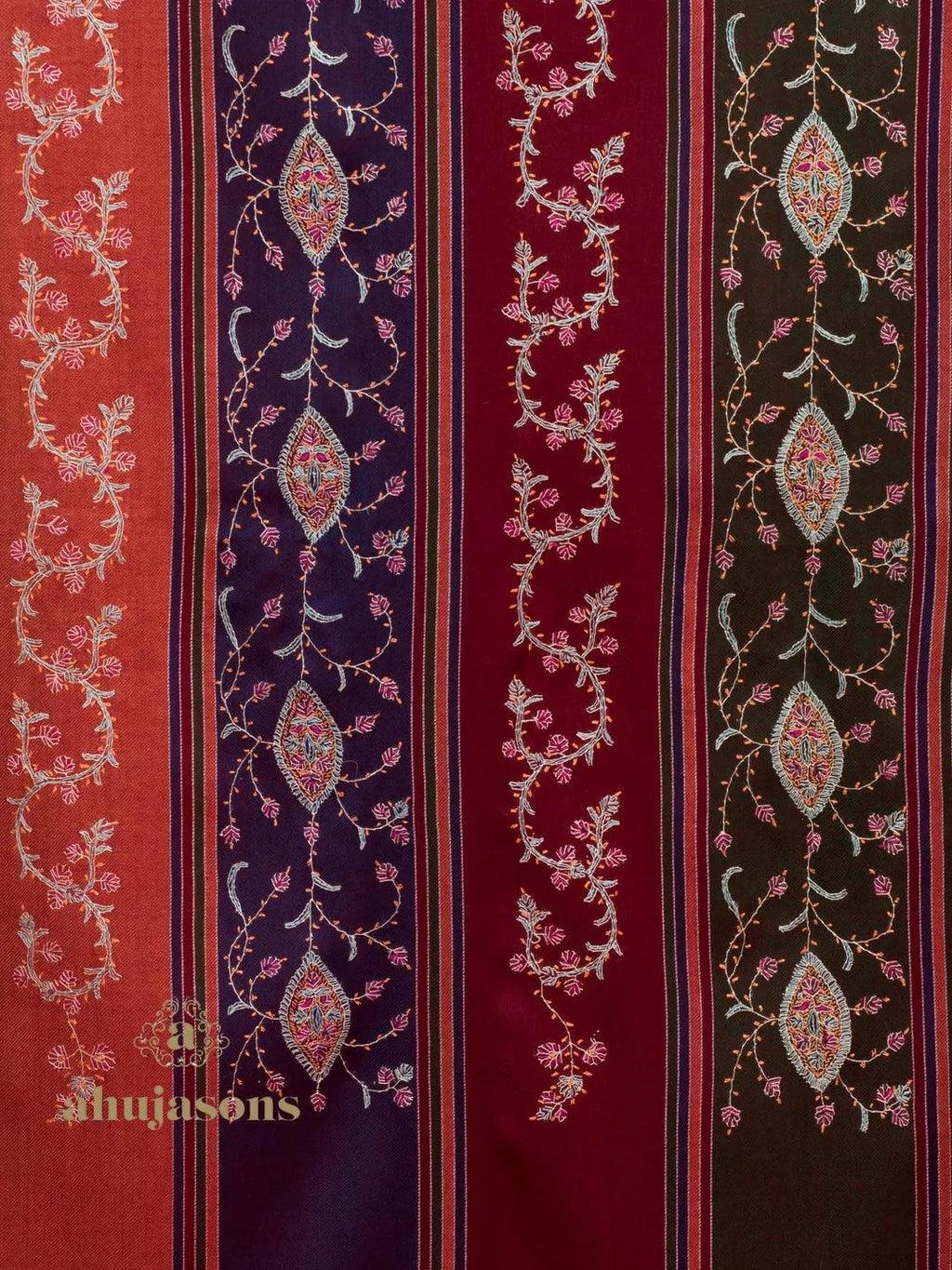 Elegant Cashmina Shawl with Jaal Pattern in Multi