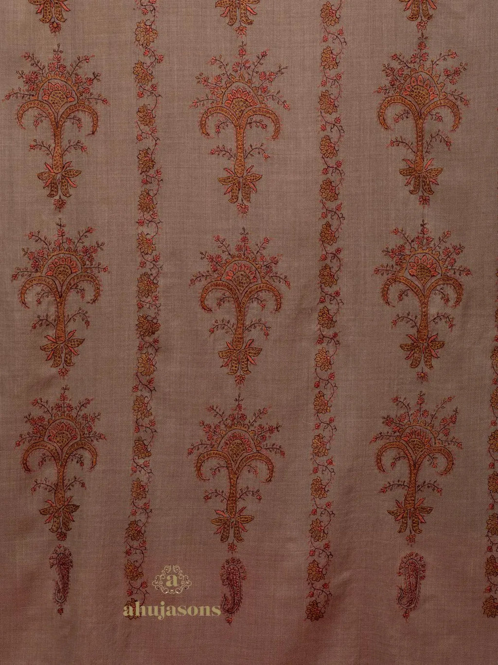 Elegant Cashmina Shawl with Jaal Pattern in Beige