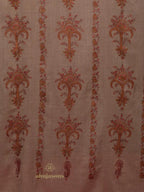 Elegant Cashmina Shawl with Jaal Pattern in Beige