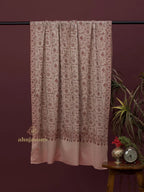 Elegant Cashmina Shawl with Jaal Pattern in Beige
