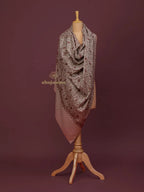 Classic Cashmina Shawl with Jaal Pattern in Beige