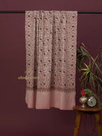 Elegant Cashmina Shawl with Jaal Pattern in Beige