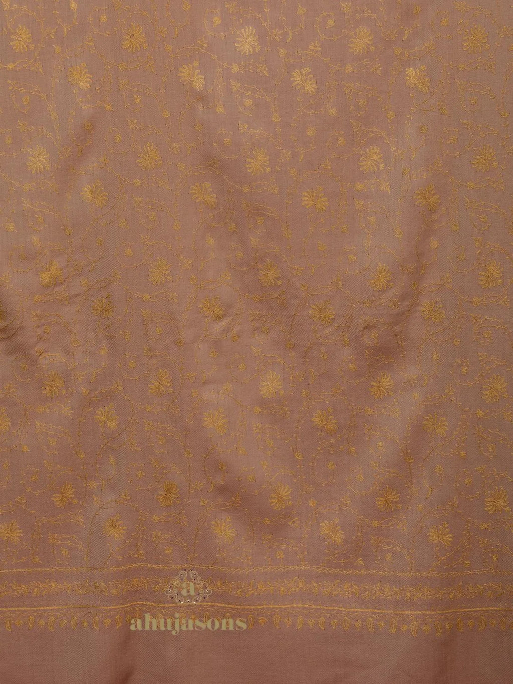 Elegant Cashmina Shawl with Jaal Pattern in Beige