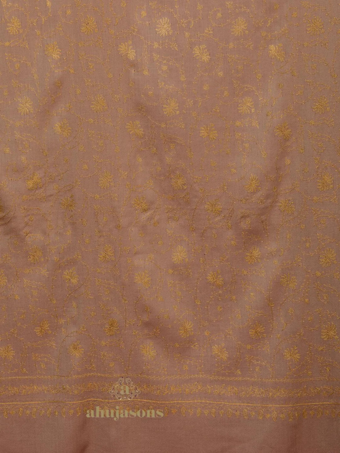 Elegant Cashmina Shawl with Jaal Pattern in Beige
