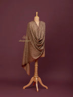 Classic Cashmina Shawl with Jaal Pattern in Beige