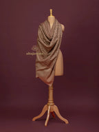 Classic Cashmina Shawl with Jaal Pattern in Beige
