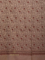 Classic Cashmina Shawl with Jaal Pattern in Beige