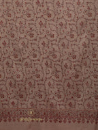 Classic Cashmina Shawl with Jaal Pattern in Beige